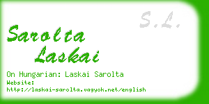 sarolta laskai business card